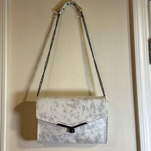 Botkier Women's Valentina Bag Mini Twist Clutch White Grey crossbody bag